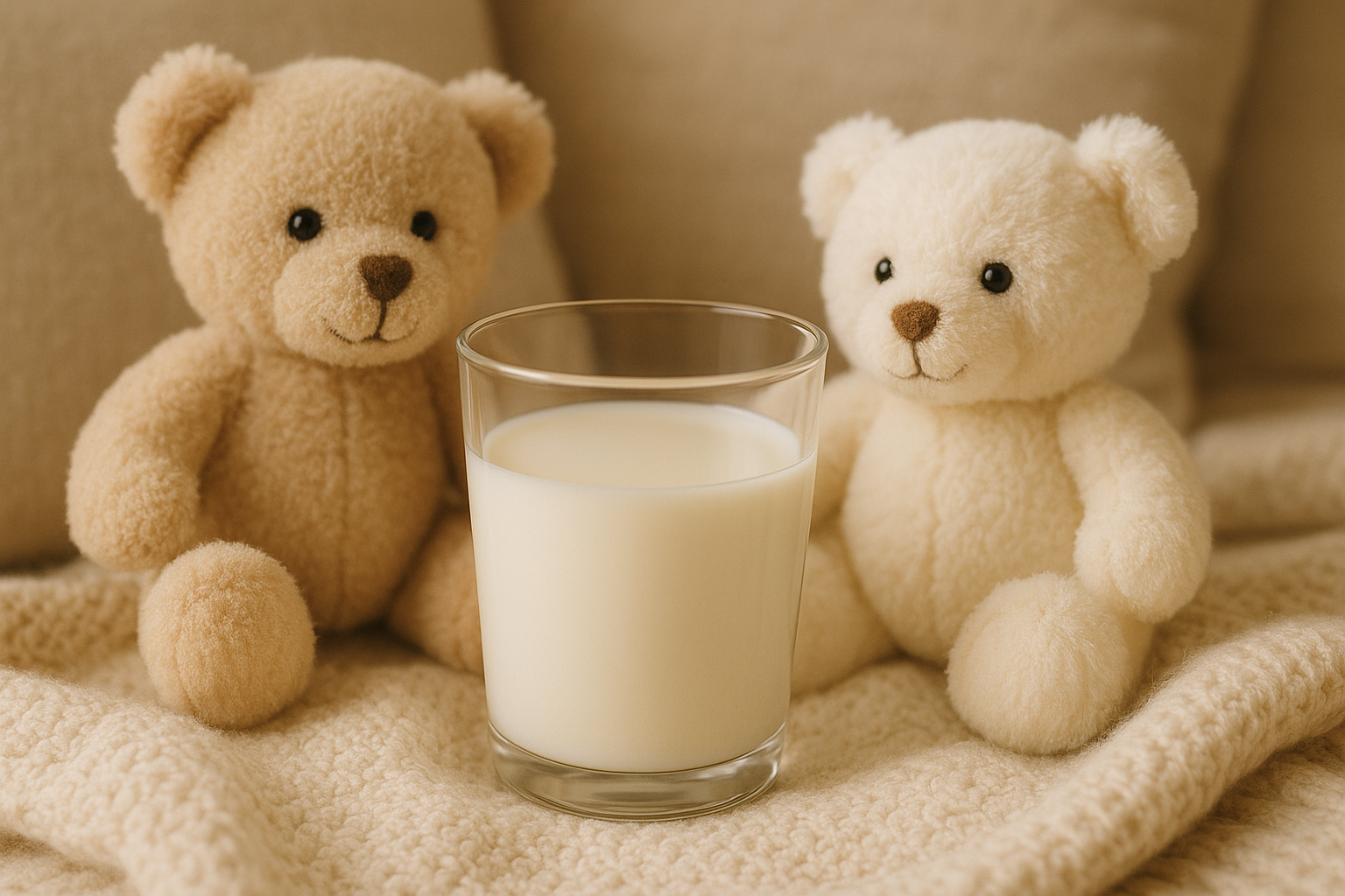 verre lait peluche