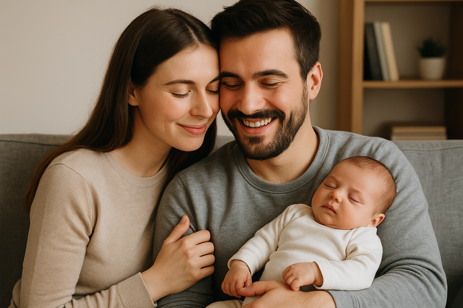 jeune couple avec bebe